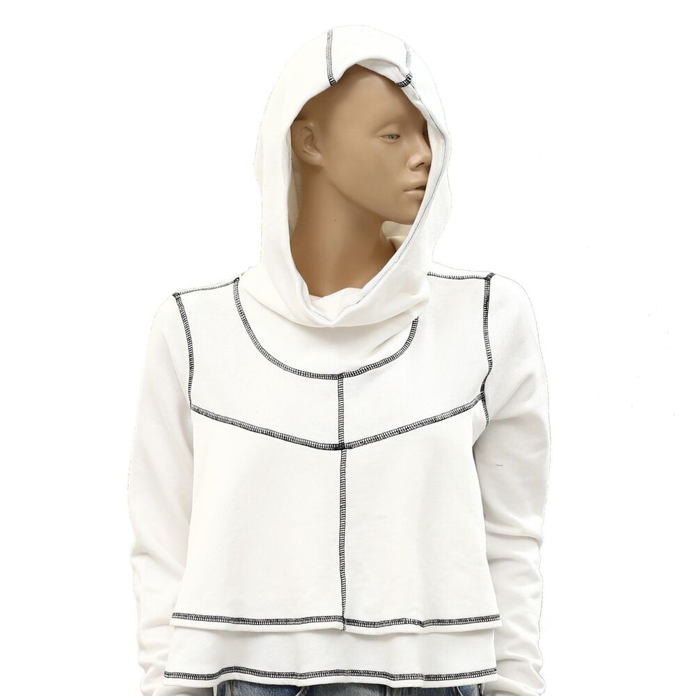 Free People FP Movement First Place Pullover Hoodie Cropped Top White XL 286374 - Picture 4 of 9